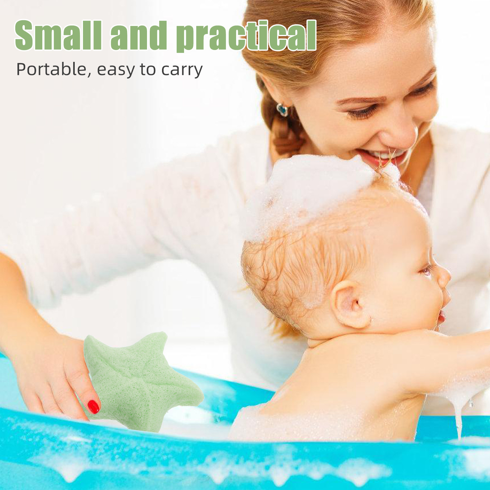 Skincare Newborn - Soft Natural Baby Bath Sponge for