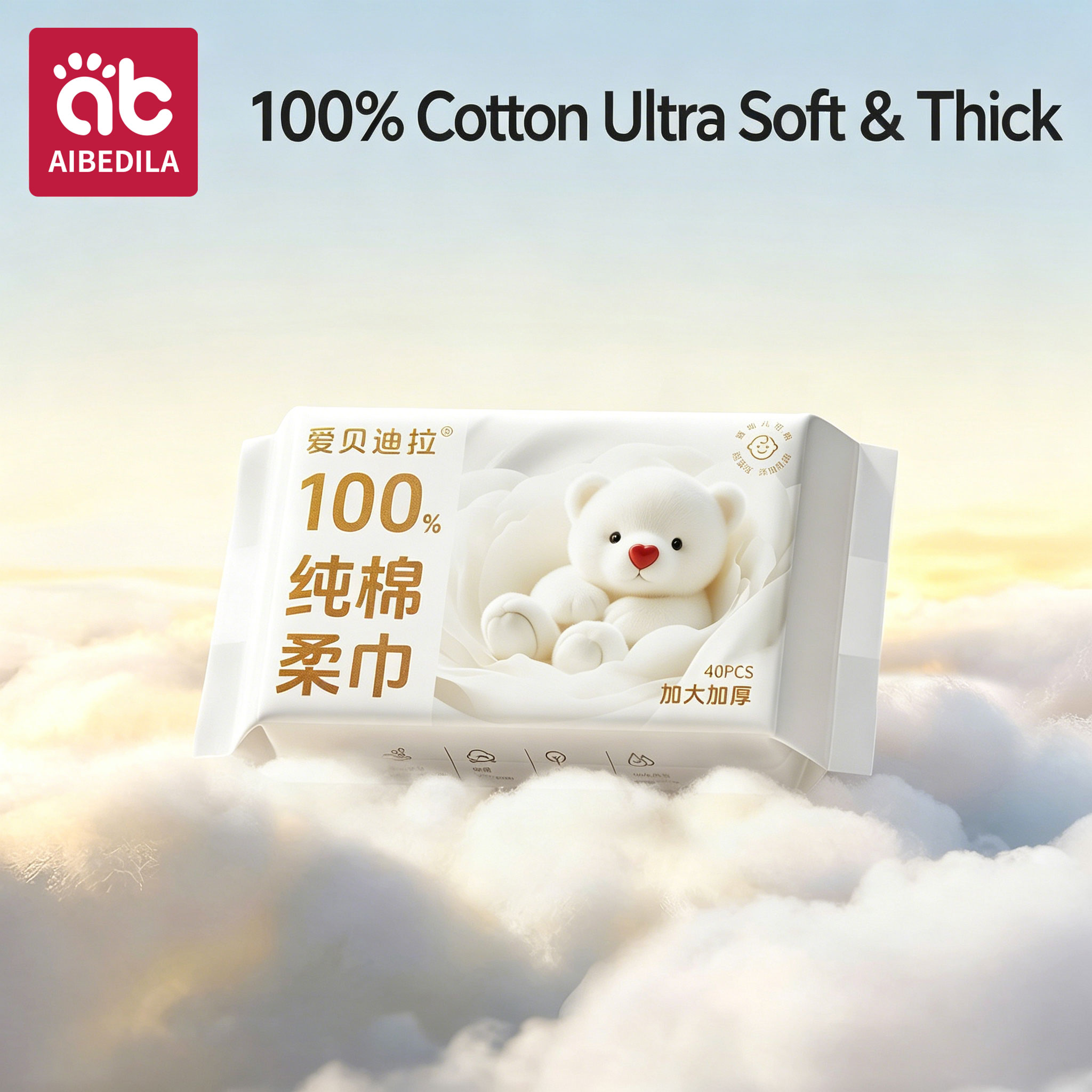 100% Cotton Dry Wipes Sensitiv - Skincare Newborn review and price