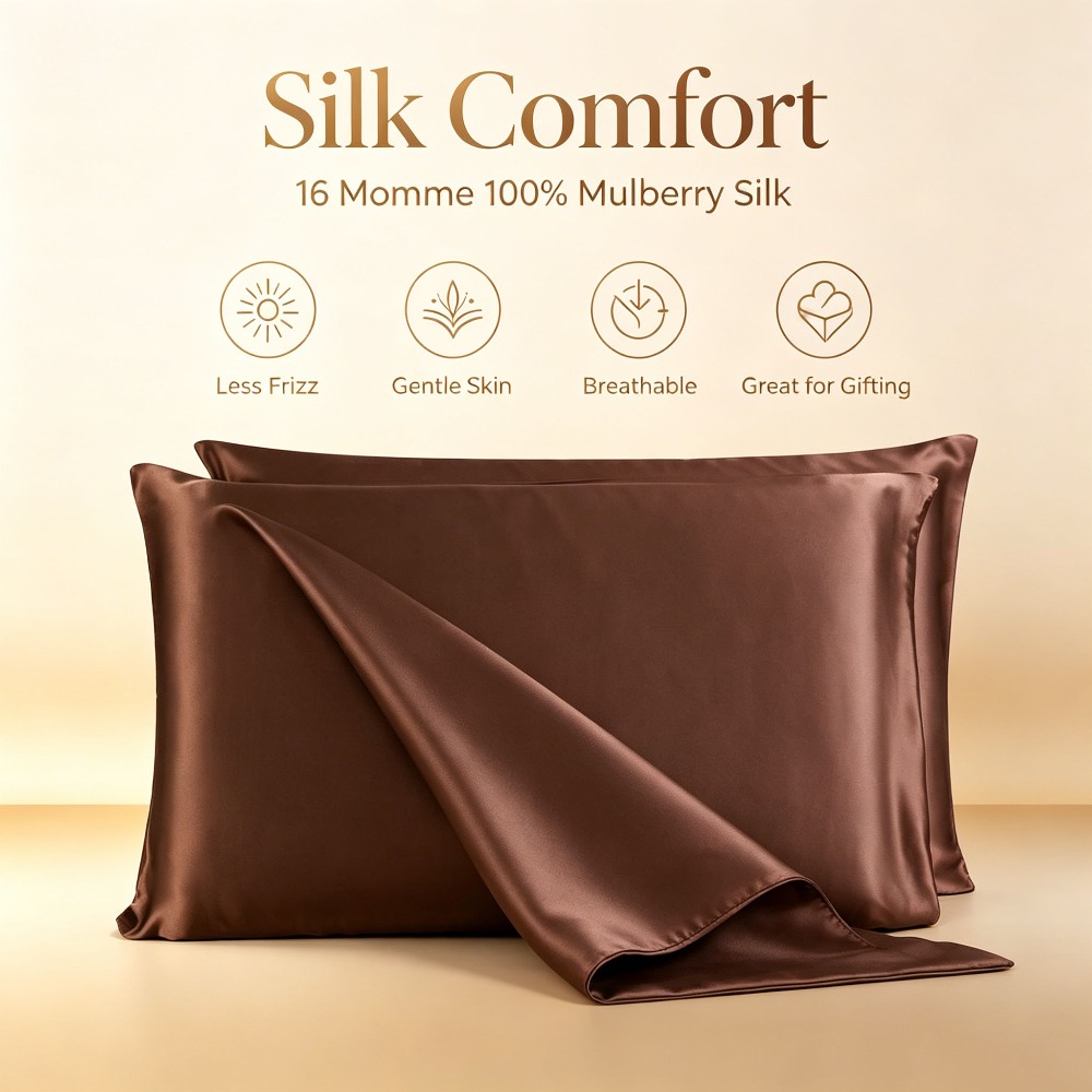 16 Momme Mulberry Silk Pillow  - Skincare Queen review and price