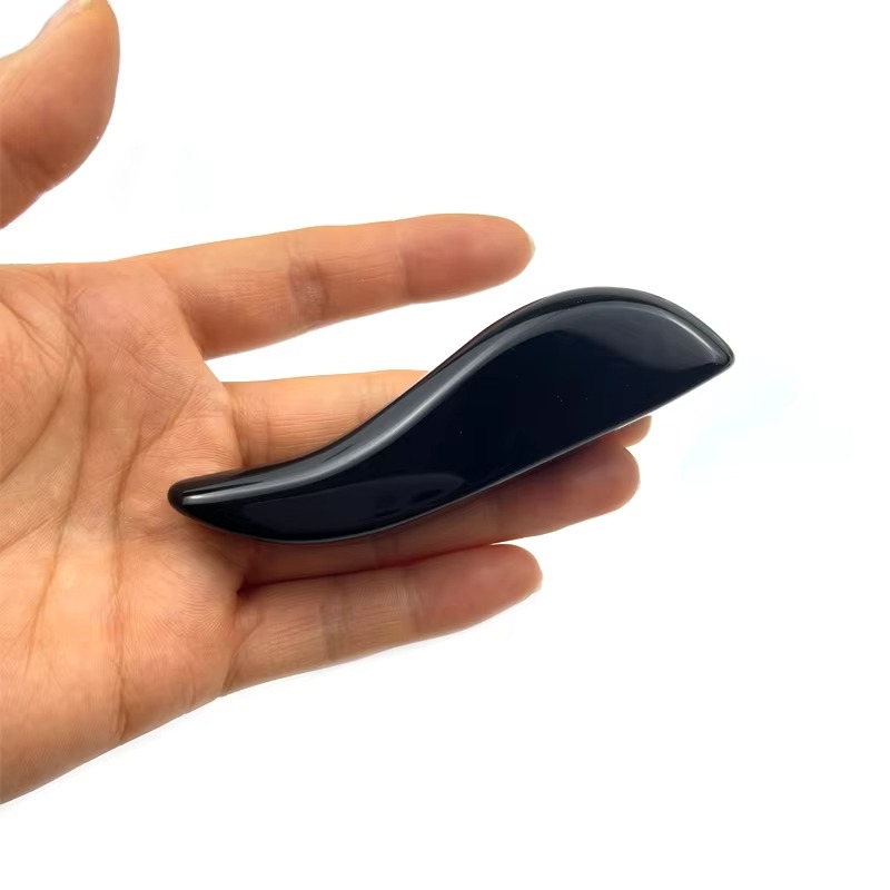 Obsidian Gua Sha Tool Curved Q - Skincare Queen review and price